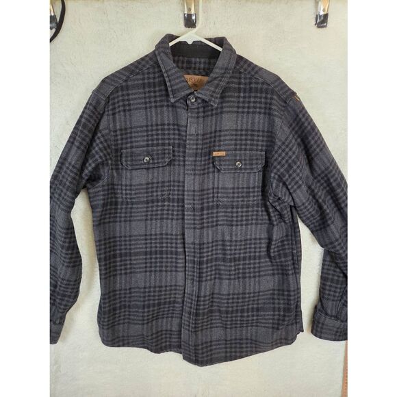 Orvis Men's Plaid Collared Long Sleeve Flannel Button Up Shirt Gray Size Large - Picture 1 of 7